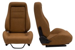 Fotel sportowy VINTAGE Skóra Brązowy