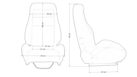 Fotel sportowy VINTAGE Skóra Brązowy