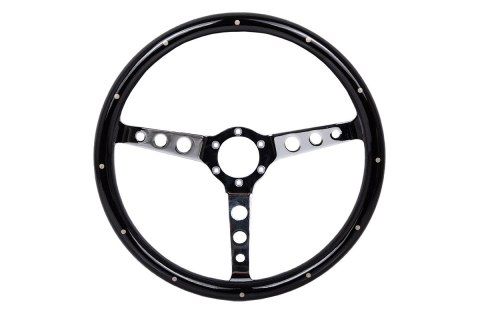 Kierownica 380mm Drewno Silver