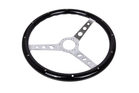 Kierownica 380mm Drewno Silver