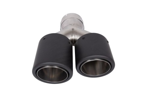 Końcówka tłumika 101mmx2 wejście 76mm Carbon Matt Prawa