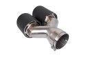 Końcówka tłumika 114mmx2 wejście 76mm Carbon Matt Prawa