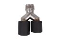 Końcówka tłumika 114mmx2 wejście 76mm Carbon Matt Prawa