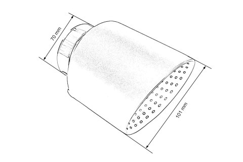 Końcówka tłumika 101mm wejście 70mm Szczotkowana