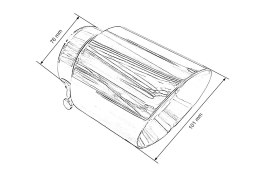 Końcówka tłumika 101mm wejście 76mm Polerowana