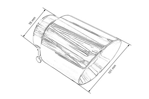Końcówka tłumika 101mm wejście 76mm Polerowana