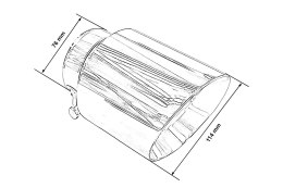 Końcówka tłumika 114mm wejście 76mm Polerowana
