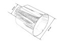 Końcówka tłumika 127mm wejście 70mm Polerowana