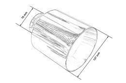 Końcówka tłumika 127mm wejście 76mm Polerowana