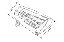 Końcówka tłumika 89mm wejście 67mm Polerowana