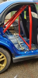 Rollbar skręcana pół klatka BMW 3 E36 sedan Red