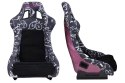Fotel sportowy SLIDE KS2 Premium Black & Spray Graffity Welur Pink Glitter