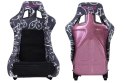 Fotel sportowy SLIDE KS2 Premium Black & Spray Graffity Welur Pink Glitter