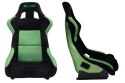 Fotel sportowy SLIDE KS2 Premium Green & Black Welur Green Glitter