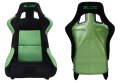 Fotel sportowy SLIDE KS2 Premium Green & Black Welur Green Glitter
