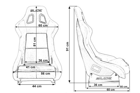 Fotel sportowy SLIDE KS2 Premium Orange Black & Grafic Tiger Welur Orange Glitter