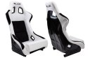Fotel sportowy SLIDE KS2 Premium White & Black Welur Carbon