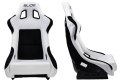 Fotel sportowy SLIDE KS2 Premium White & Black Welur Carbon