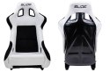 Fotel sportowy SLIDE KS2 Premium White & Black Welur Carbon