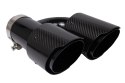 Końcówka Tłumika 101mmx2 wejście 63mm Carbon Gloss Zestaw