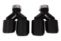 Końcówka Tłumika 101mmx2 wejście 70mm Carbon Gloss Zestaw