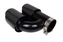 Końcówka Tłumika 101mmx2 wejście 70mm Carbon Gloss Zestaw
