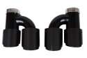 Końcówka Tłumika 101mmx2 wejście 70mm Carbon Gloss Zestaw
