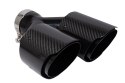 Końcówka Tłumika 101mmx2 wejście 76mm Carbon Gloss Zestaw
