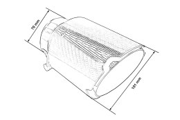 Końcówka tłumika 101mm wejście 70mm Carbon Gloss