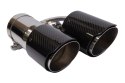 Końcówka tłumika 89mmx2 wejście 70mm Carbon Gloss Zestaw