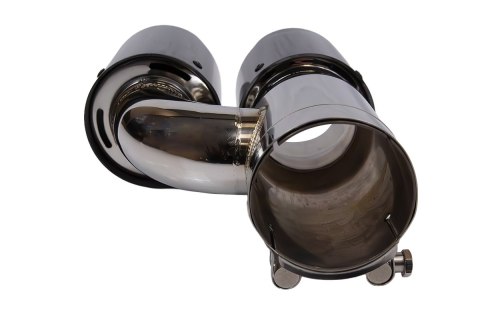 Końcówka tłumika 89mmx2 wejście 70mm Carbon Gloss Zestaw