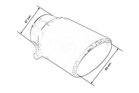 Końcówka tłumika 89mm wejście 67mm Carbon Matt