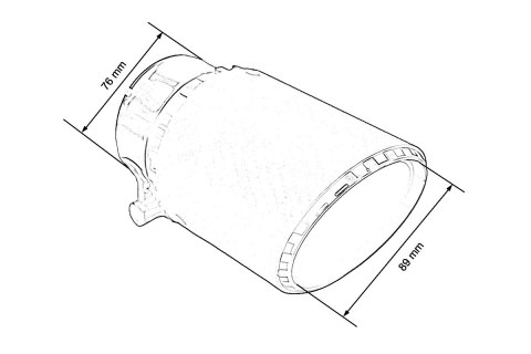 Końcówka tłumika 89mm wejście 76mm Carbon Matt