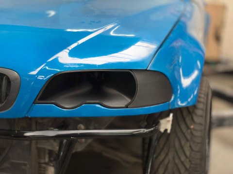 Wlot powietrza lampa BMW 3 E46 coupe cabrio strona kierowcy 114mm