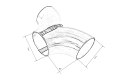 Y-Pipe trójnik wydechowy 3,0"-3,0" 76mm