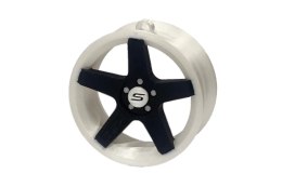 Zawieszka Slide Felga 06 White-Black 70mm Brelok Bombka Świąteczna