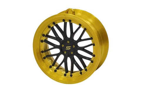 Zawieszka Slide Felga 11 Gold-Black 70mm Brelok Bombka Świąteczna