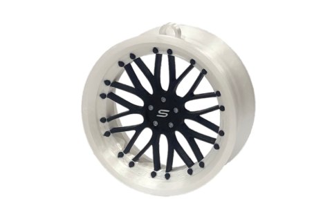 Zawieszka Slide Felga 11 White-Black 70mm Brelok Bombka Świąteczna