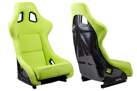 Fotel sportowy SLIDE KS2 Premium Light Green Welur Stellar Grey Glitter