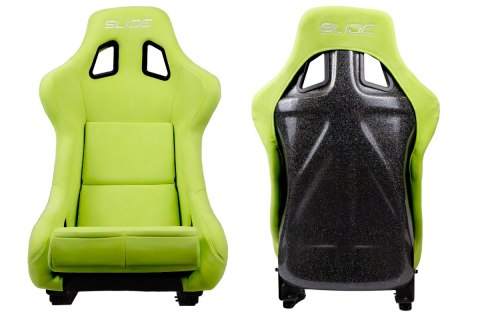 Fotel sportowy SLIDE KS2 Premium Light Green Welur Stellar Grey Glitter