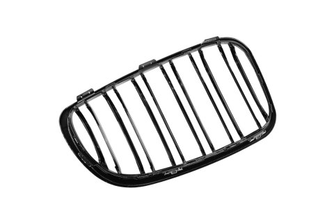 Grill BMW 1 E81 E87 podwójne żeberka Gloss Black