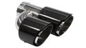 Końcówka tłumika 101mmx2 wejście 70mm Carbon Gloss Zestaw