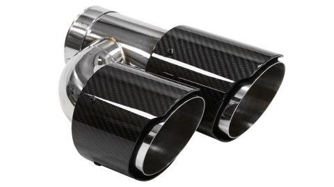 Końcówka tłumika 101mmx2 wejście 70mm Carbon Gloss Zestaw
