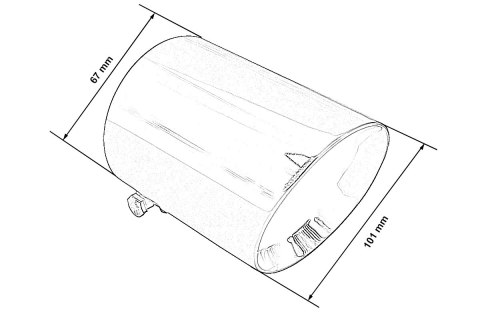 Końcówka tłumika 101mm wejście 67mm Gloss Black