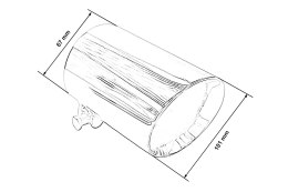 Końcówka tłumika 101mm wejście 67mm Polerowana