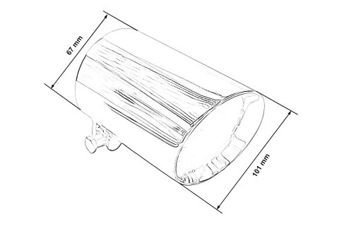Końcówka tłumika 101mm wejście 67mm Polerowana