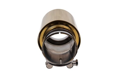 Końcówka tłumika 101mm wejście 70mm Gold Silver