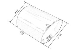 Końcówka tłumika 101mm wejście 76mm Gloss Black