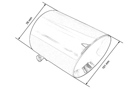 Końcówka tłumika 101mm wejście 76mm Gloss Black