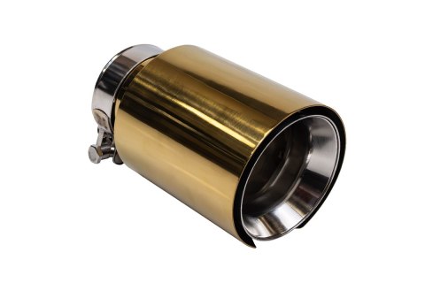 Końcówka tłumika 101mm wejście 76mm Gold Silver